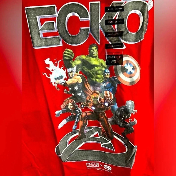 Marvel Other - Marvel x Ecko - The  Avengers - Large Red T Shirt - BNWT ⚜️🔴🟢🟪🏹👊⚡️